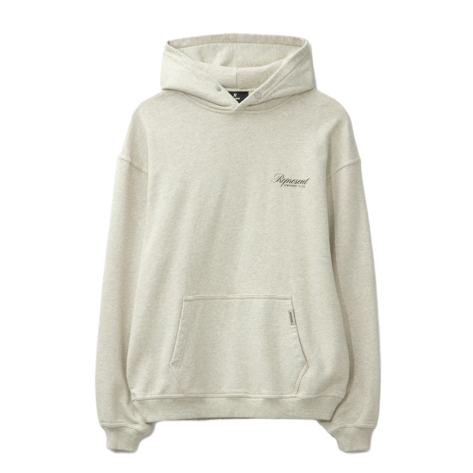 Represent Owners Club Script Hoodie - 30 Cream Marl - Escape Menswear
