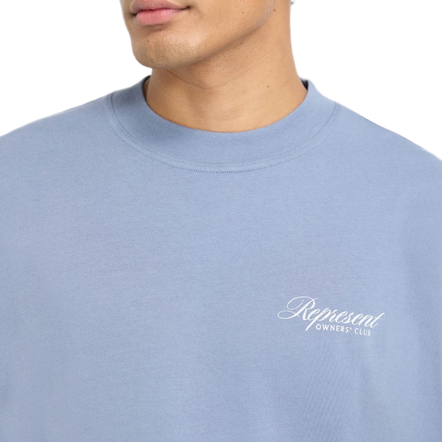 Represent Owners Club Script T-Shirt - 008 Dusty Blue - Escape Menswear