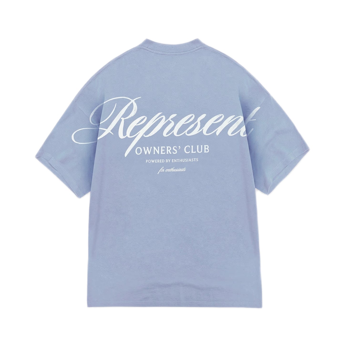 Represent Owners Club Script T-Shirt - 008 Dusty Blue - Escape Menswear