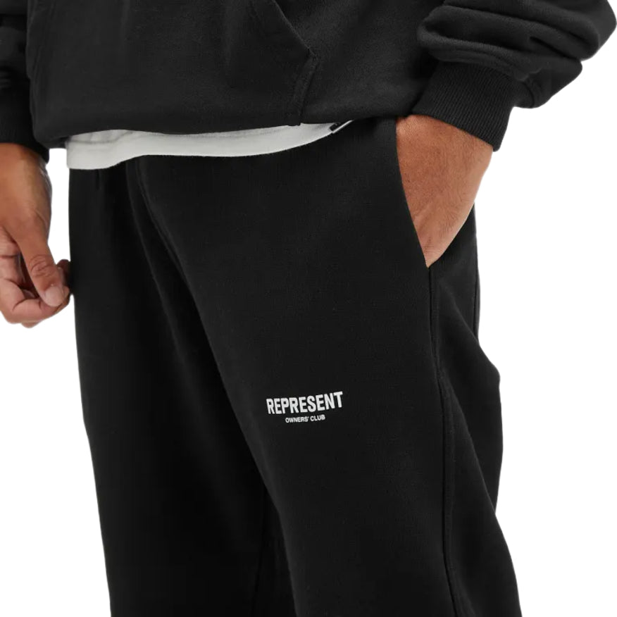 Represent Owners Club Sweatpant - 001 Black - Escape Menswear