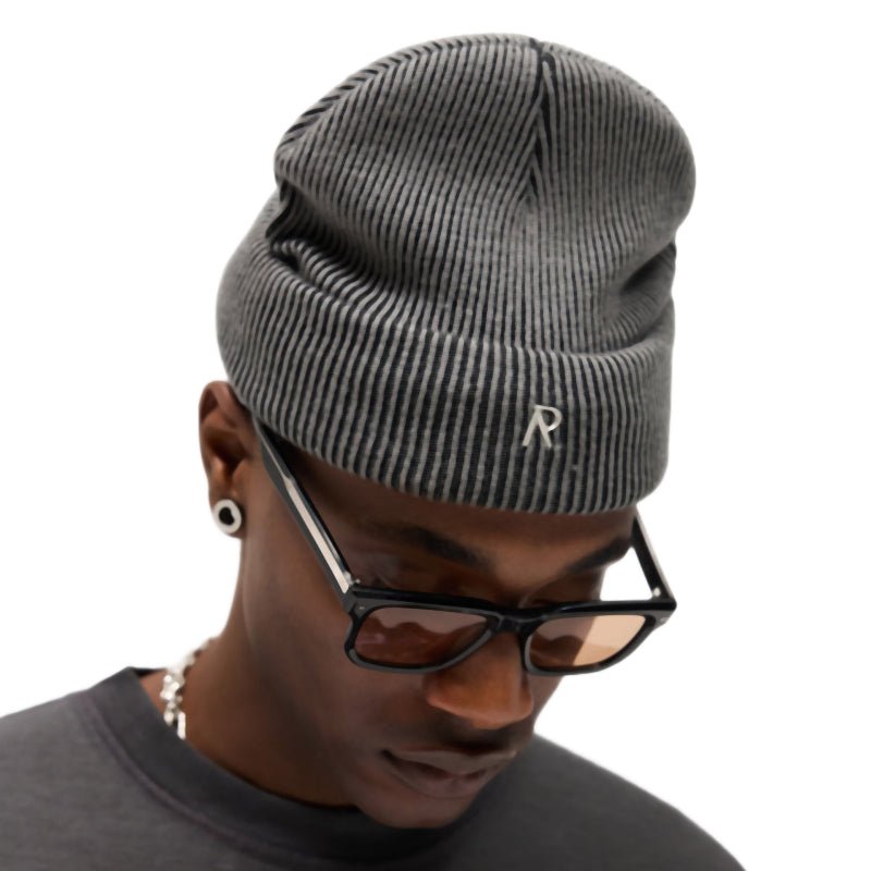Represent Rib Knit Beanie - 47 Vintage Grey - Escape Menswear