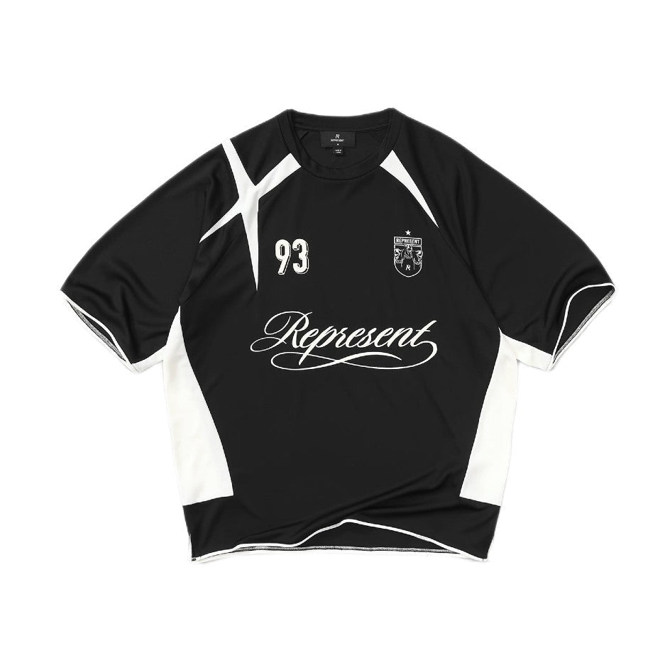Represent Star Football Jersey - 01 Jet Black - Escape Menswear