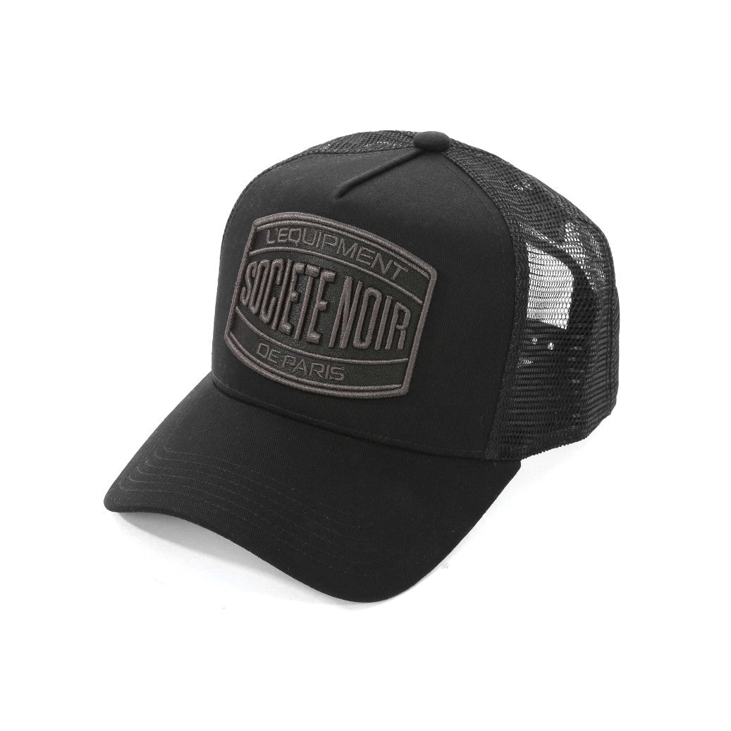 Societe Noir Marais Mesh Trucker Cap - Blackout - Escape Menswear