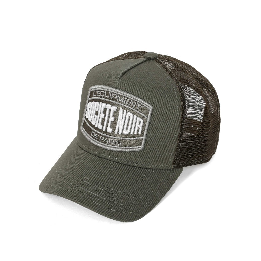 Societe Noir Marais Mesh Trucker Cap - Khaki/White - Escape Menswear