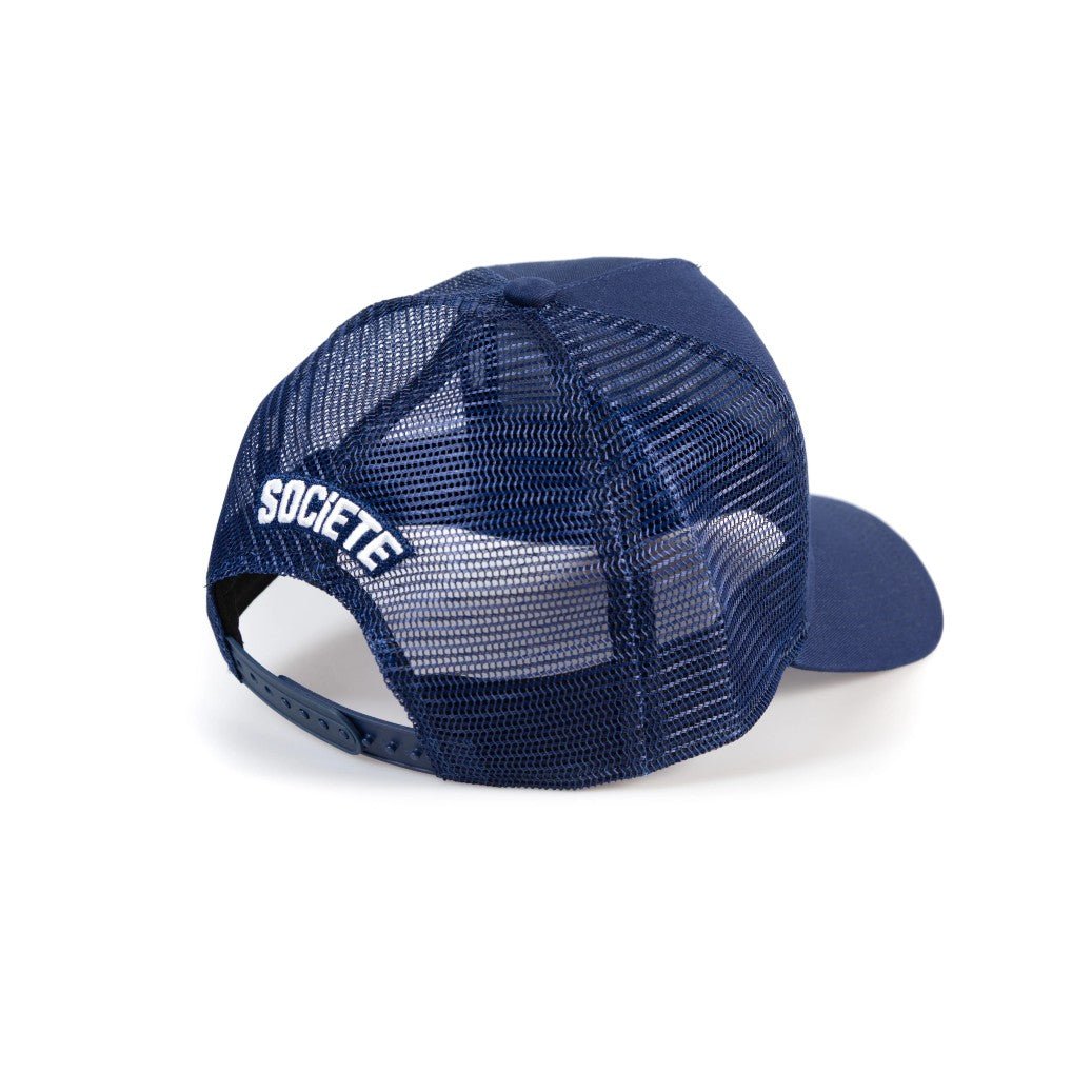 Societe Noir Marais Mesh Trucker Cap - Navy/Grey - Escape Menswear