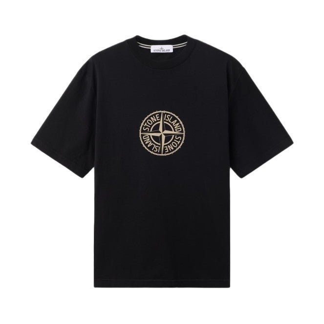 Stone Island All Around Compass Print T-Shirt - 029 Black - Escape Menswear
