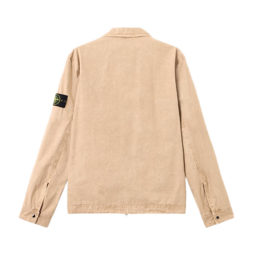 Stone Island Brushed Cotton Overshirt - V019A Desert - Escape Menswear