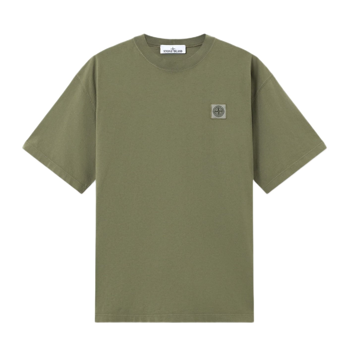 Stone Island Combed Cotton Patch T-Shirt - V005G Military Green - Escape Menswear