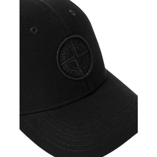 Stone Island Compass Embroidery Cap - 029 Black - Escape Menswear