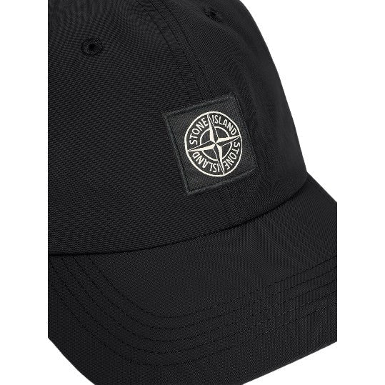 Stone Island Compass Patch Nylon Cap - 029 Black - Escape Menswear