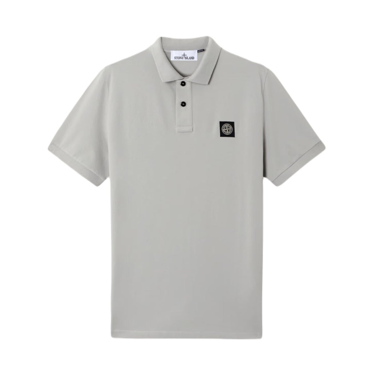 Stone Island Compass Patch Polo Shirt - V0061 Pearl Grey - Escape Menswear
