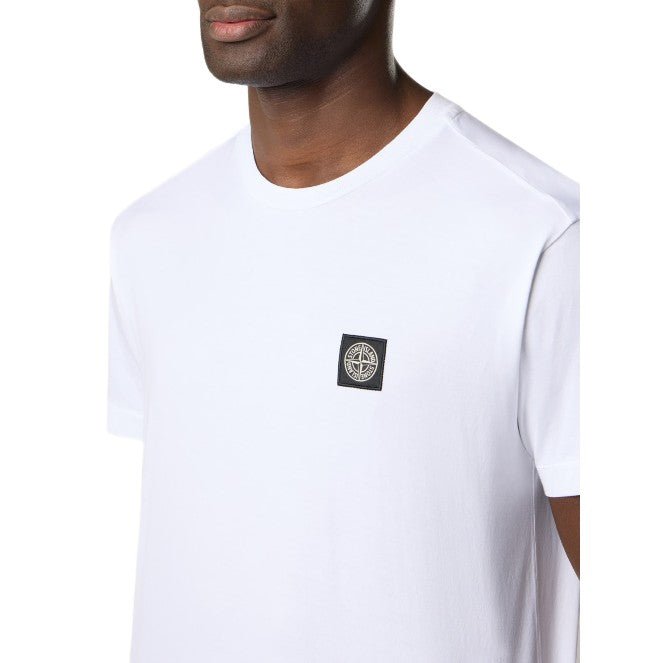 Stone Island Compass Patch T-Shirt - 001 White - Escape Menswear