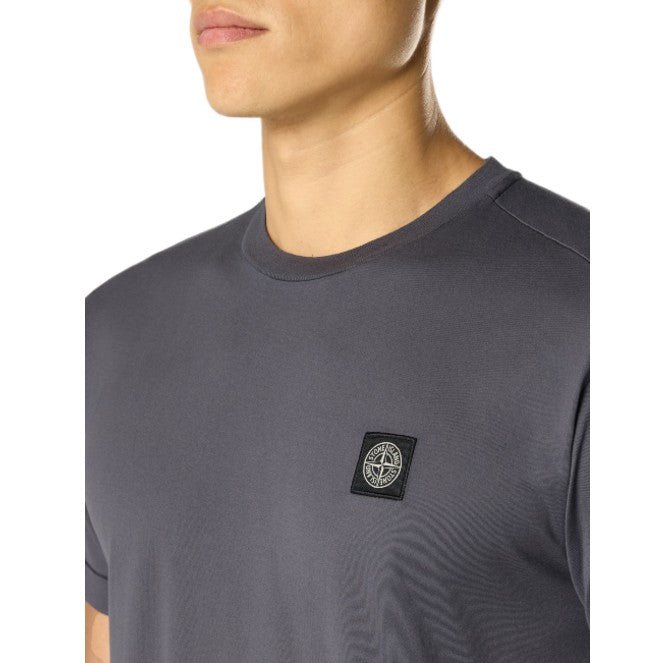 Stone Island Compass Patch T-Shirt - 02D Blue Grey - Escape Menswear