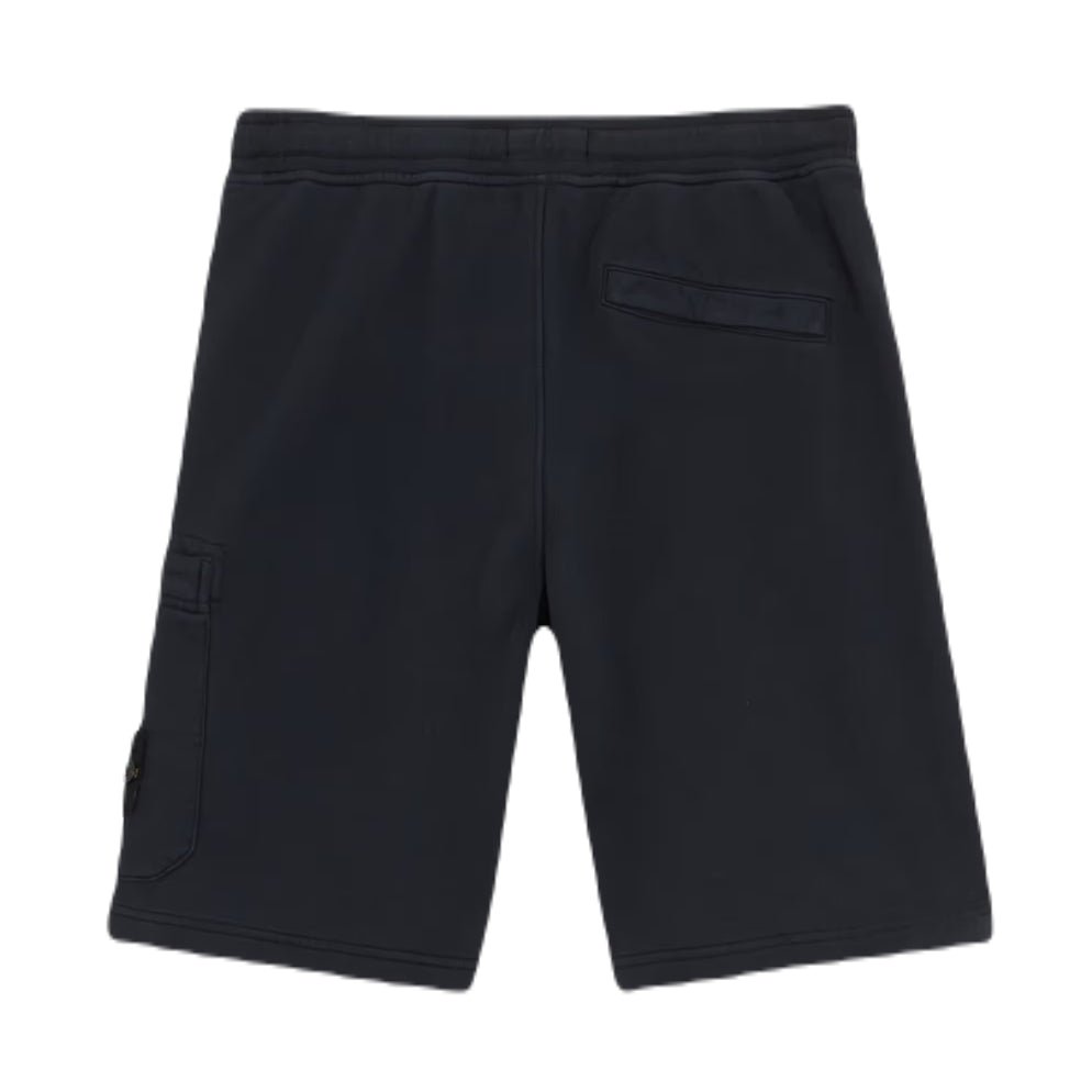Stone Island Cotton Fleece Cargo Bermuda Shorts - V0020 Navy Blue - Escape Menswear