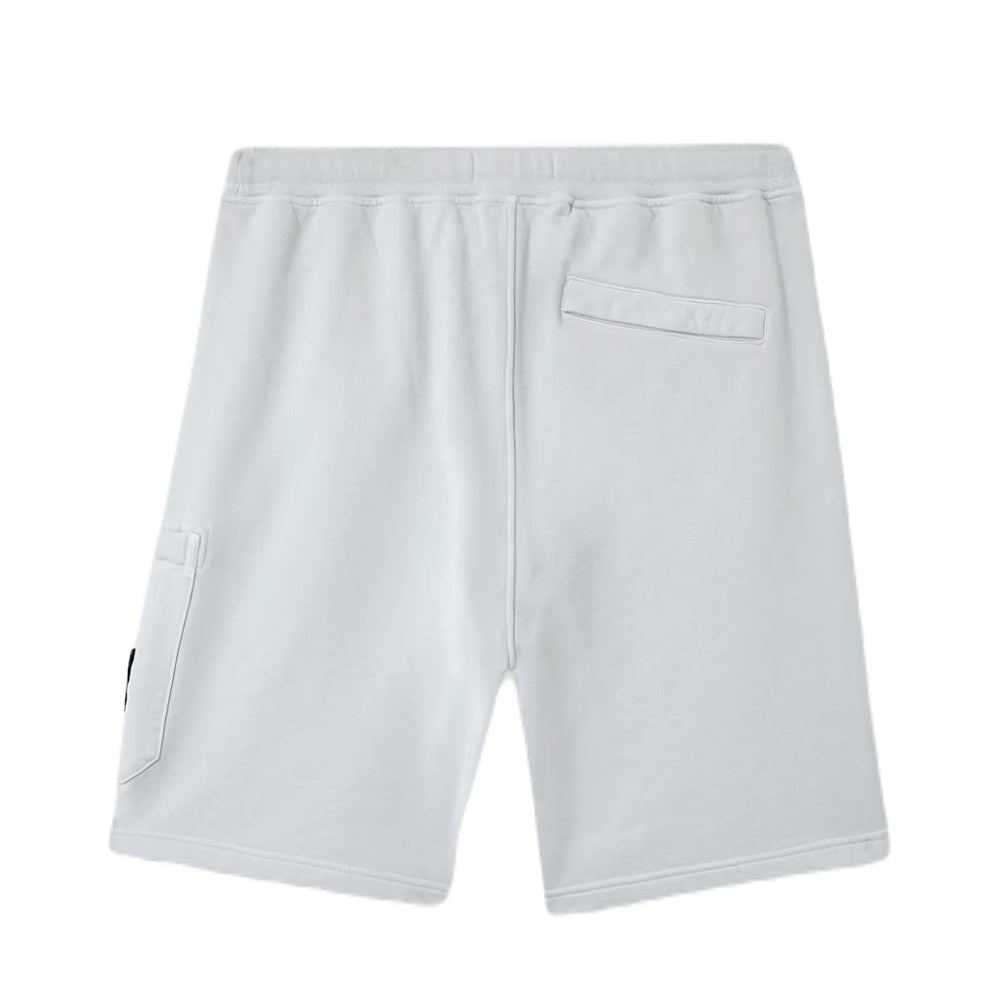 Stone Island Cotton Fleece Cargo Bermuda Shorts - V0041 Sky Blue - Escape Menswear