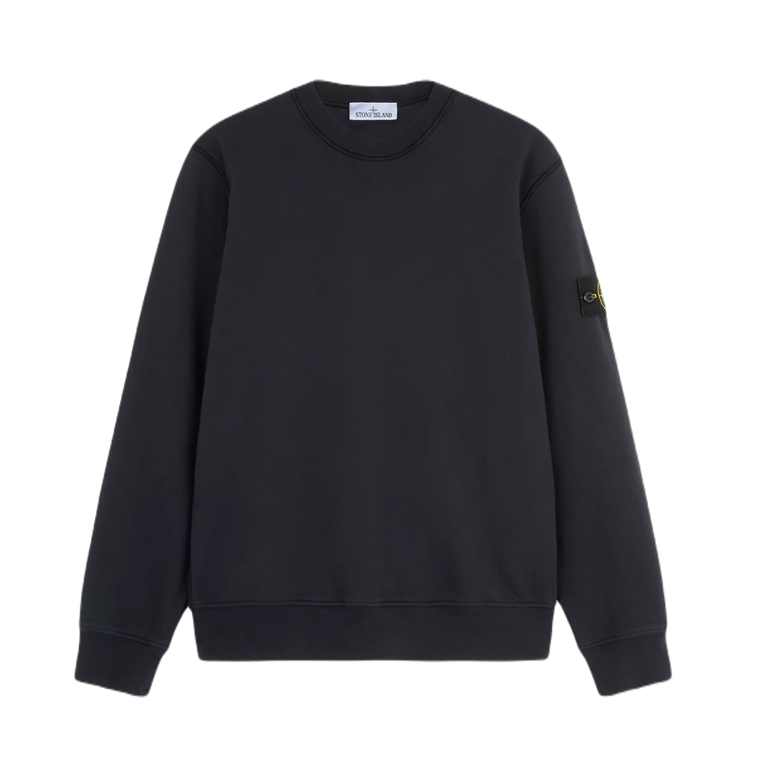 Stone Island Cotton Fleece Sweatshirt - V0020 Navy Blue - Escape Menswear