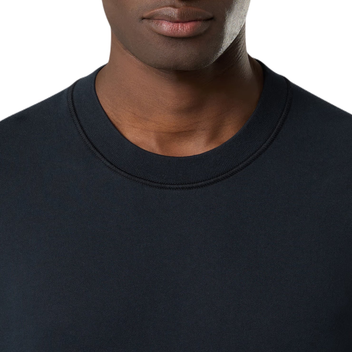 Stone Island Cotton Fleece Sweatshirt - V0020 Navy Blue - Escape Menswear