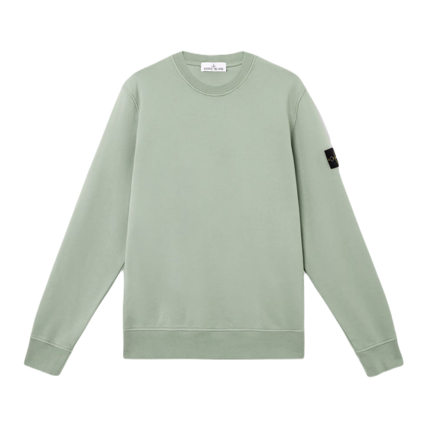 Stone Island Cotton Fleece Sweatshirt - V0055 Sage Green - Escape Menswear
