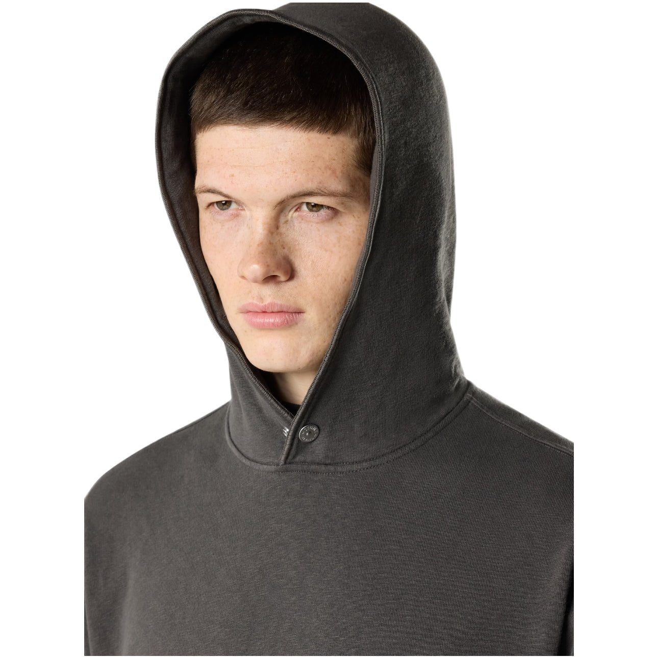 Stone Island Malfile Fleece Hoodie - V0165 Charcoal Grey - Escape Menswear
