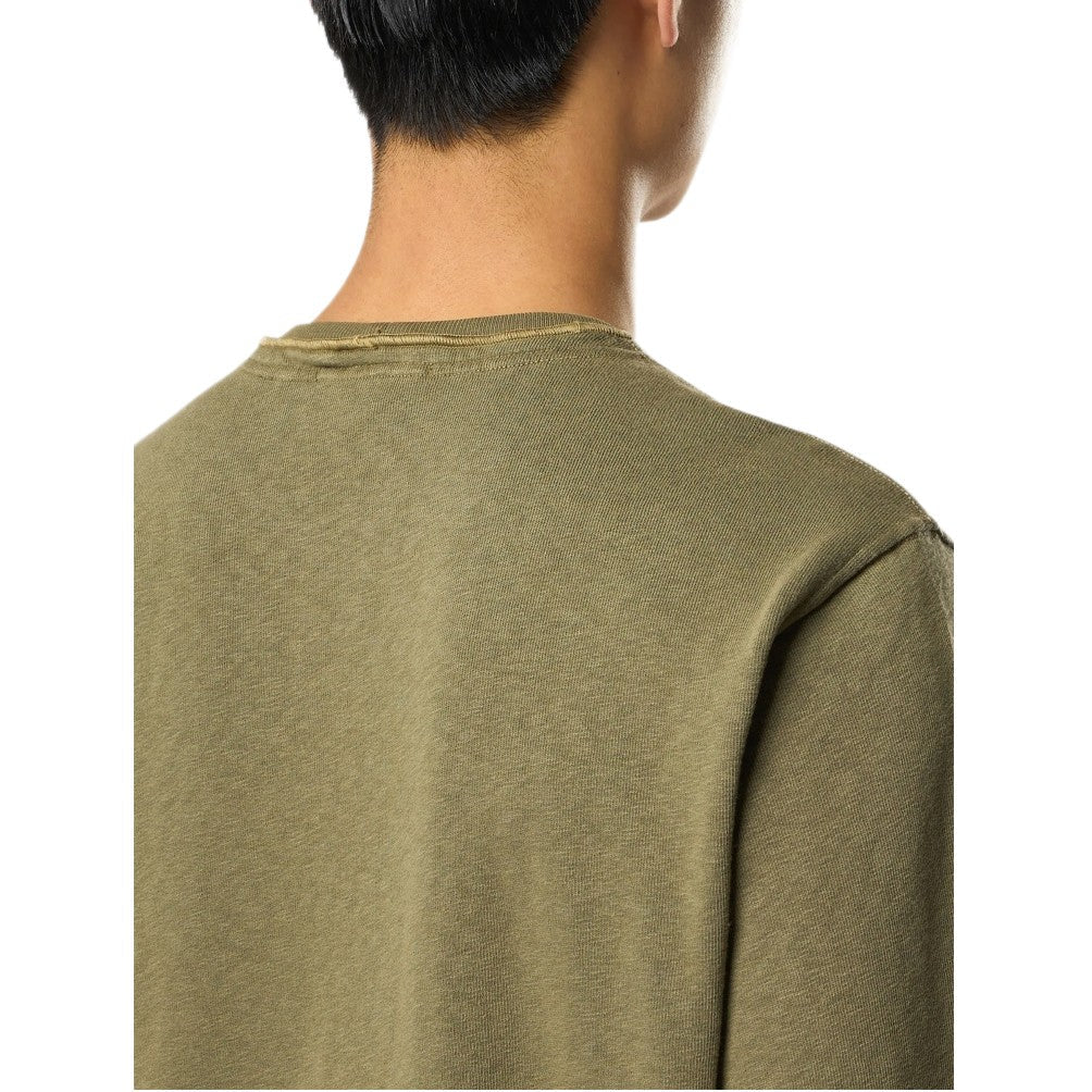 Stone Island Malfile Fleece Old Effect Sweatshirt - 05G Military Green - Escape Menswear