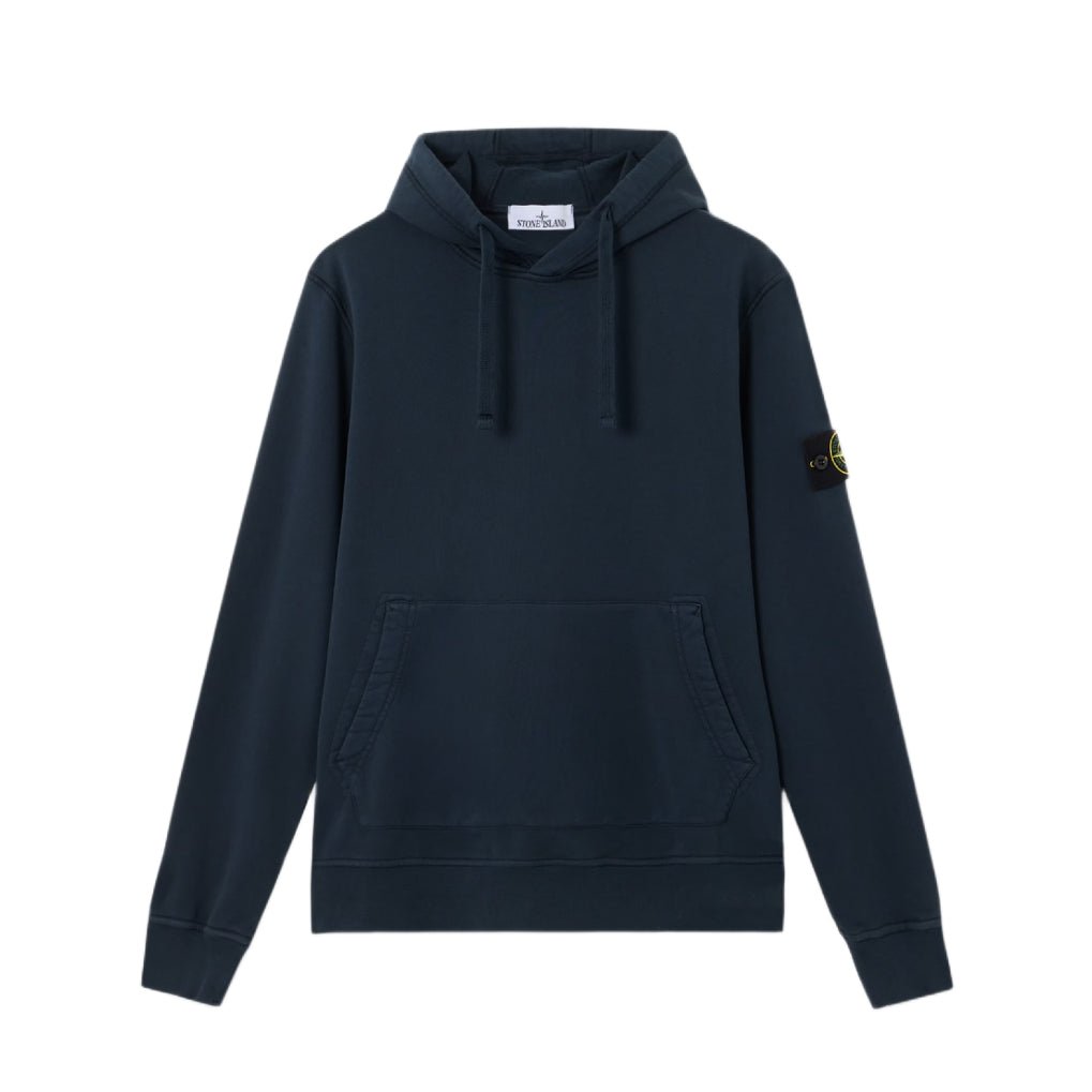 Stone Island Pouch Pocket Fleece Hoodie - 020 Navy Blue - Escape Menswear