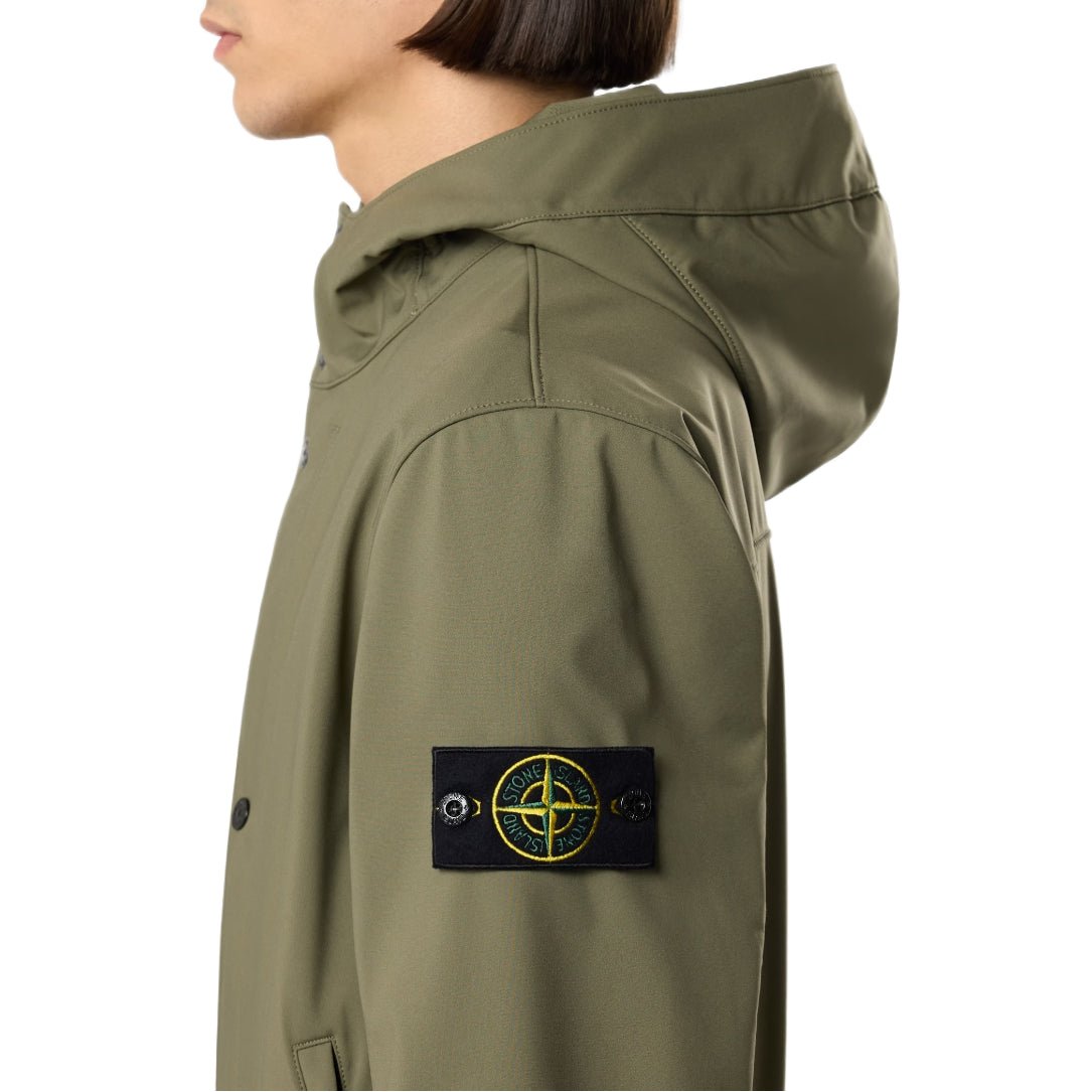 Stone Island Soft Shell - R E.Dye® Polyester Jacket - V005G Military Green - Escape Menswear