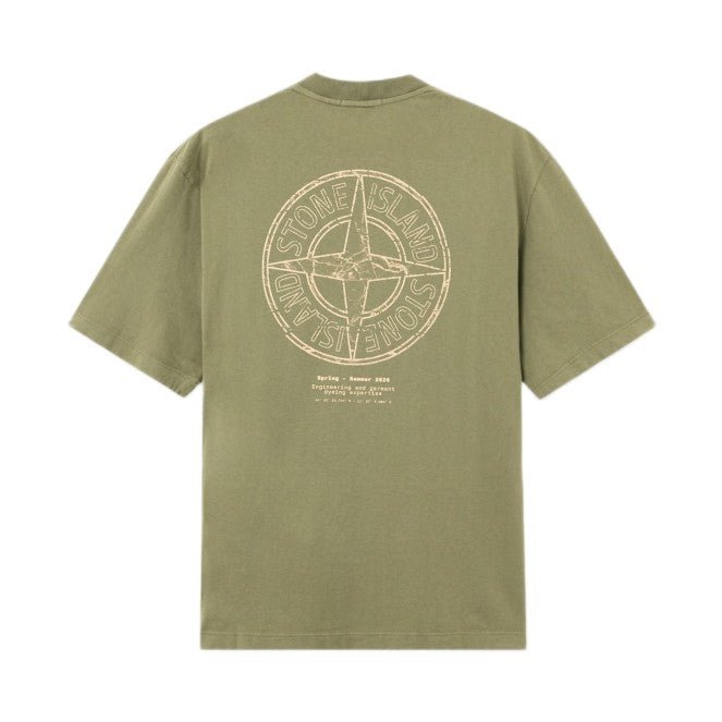 Stone Island Stone Print T-Shirt - 05G Military Green - Escape Menswear