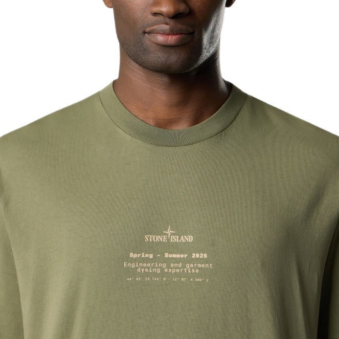 Stone Island Stone Print T-Shirt - 05G Military Green - Escape Menswear