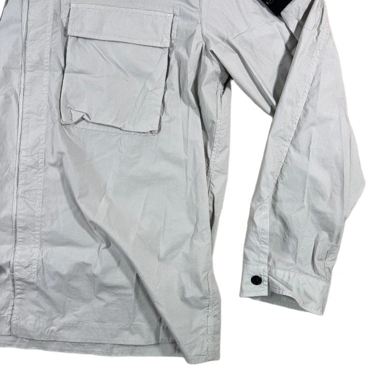 Stone Island Stretch Cotton Comfort Fit Overshirt - 061 Pearl Grey - Escape Menswear