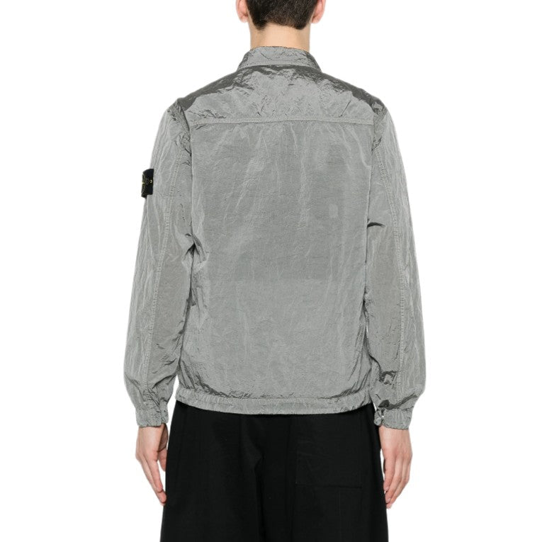 Stone Island Zip Pocket ECONYL® Nylon Overshirt - 061 Pearl Grey - Escape Menswear