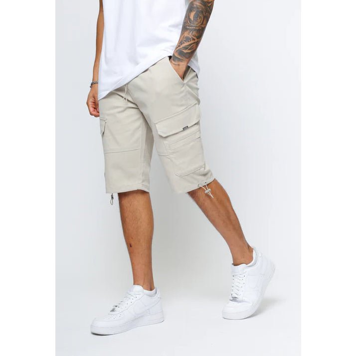Valere Armando Cargo Shorts - Stone - Escape Menswear