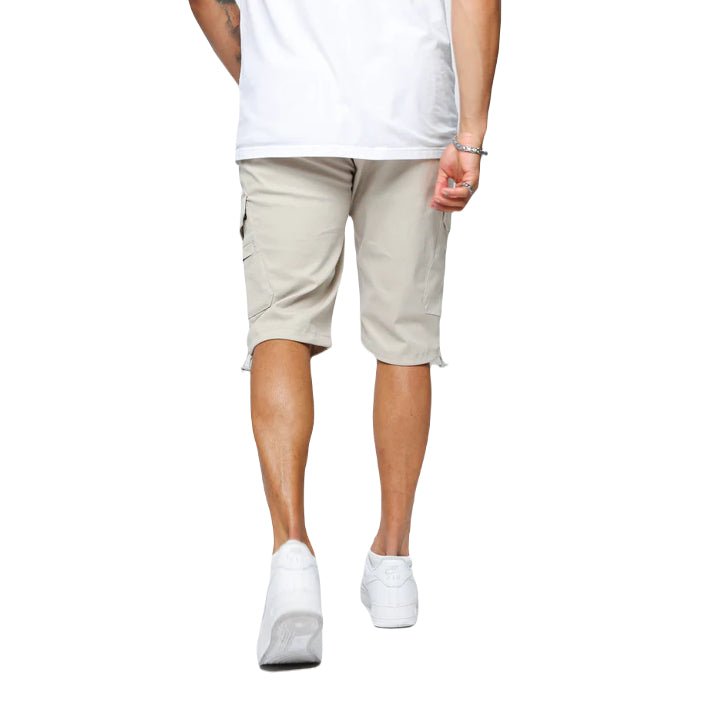 Valere Armando Cargo Shorts - Stone - Escape Menswear