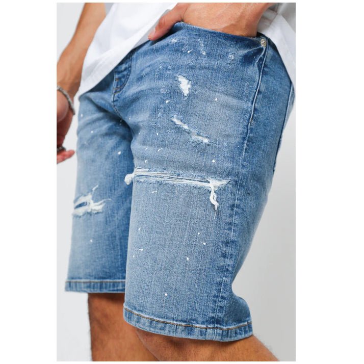 Valere Castel Jean Short - Light Wash - Escape Menswear