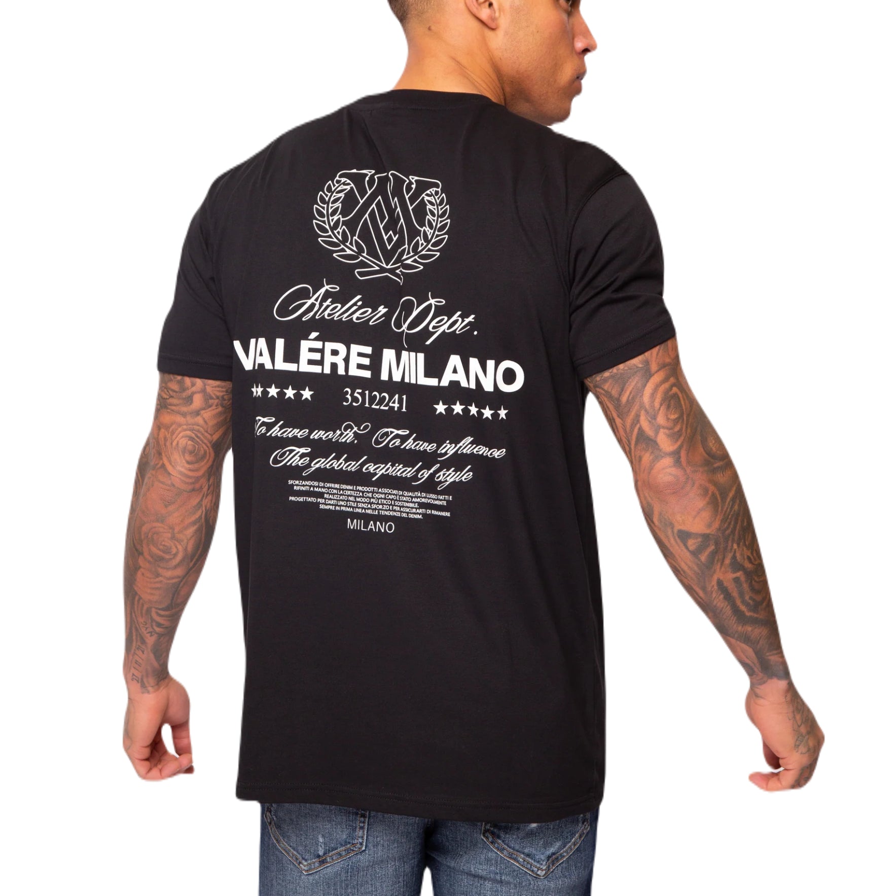 Valere Leoncini T-Shirt - Black - Escape Menswear
