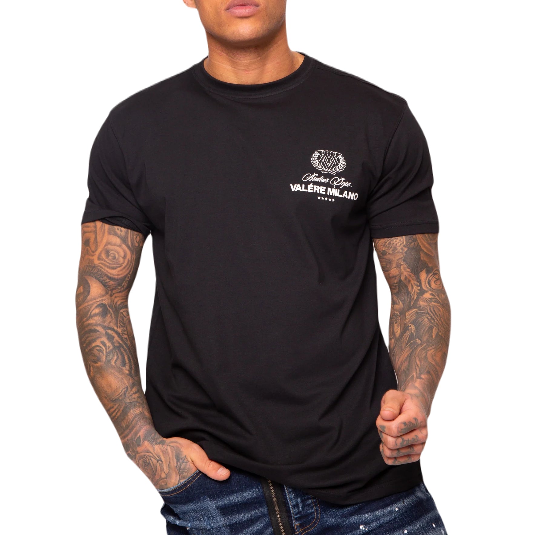 Valere Leoncini T-Shirt - Black - Escape Menswear