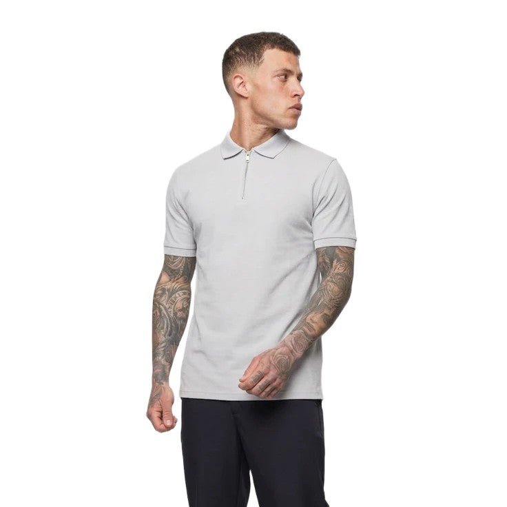 Valere Luxe Mercerised Pique Polo-Shirt - Grey - Escape Menswear