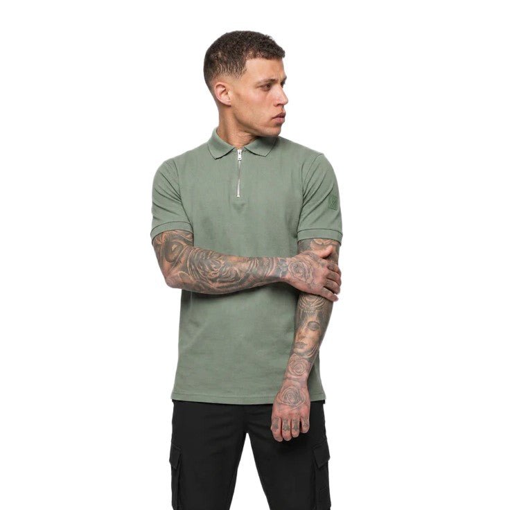 Valere Luxe Mercerised Pique Polo-Shirt - Khaki - Escape Menswear
