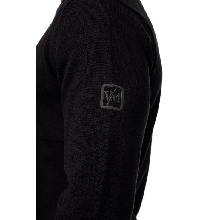 Valere Luxe Premium Long Sleeve Knit Polo - Black - Escape Menswear