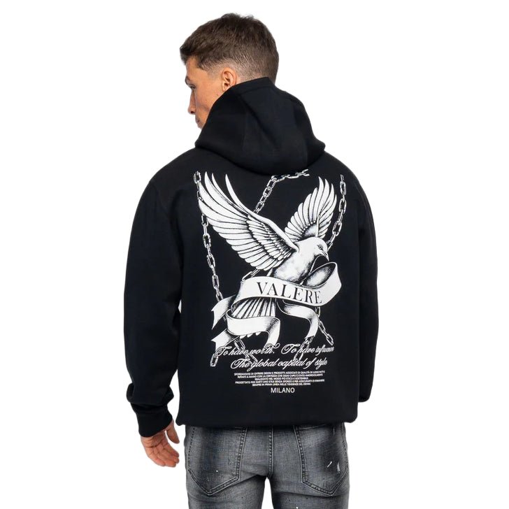 Valere Monviso Hoodie - Black - Escape Menswear