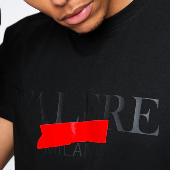 Valere Nastro T-Shirt - Black/Red - Escape Menswear