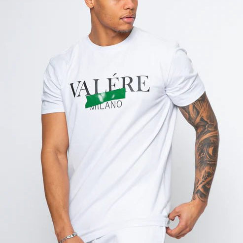 Valere Nastro T-Shirt - White/Green - Escape Menswear