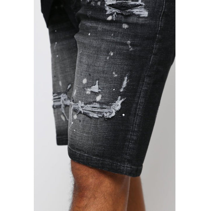 Valere Oriveto Jean Short - Black - Escape Menswear