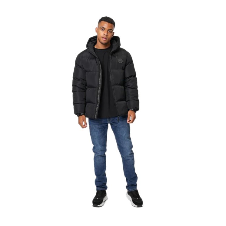 Valere Punto Matte Puffa Jacket - Black - Escape Menswear