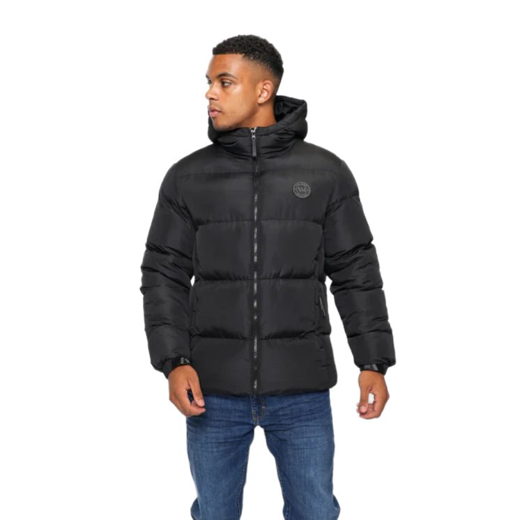 Valere Punto Matte Puffa Jacket - Black - Escape Menswear
