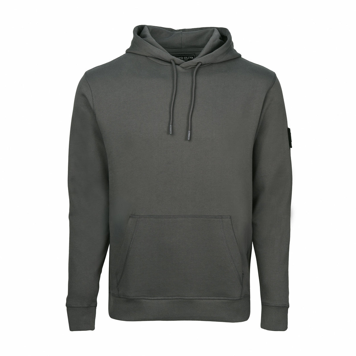 Vito Oliva Badge Hoodie - Grey - Escape Menswear