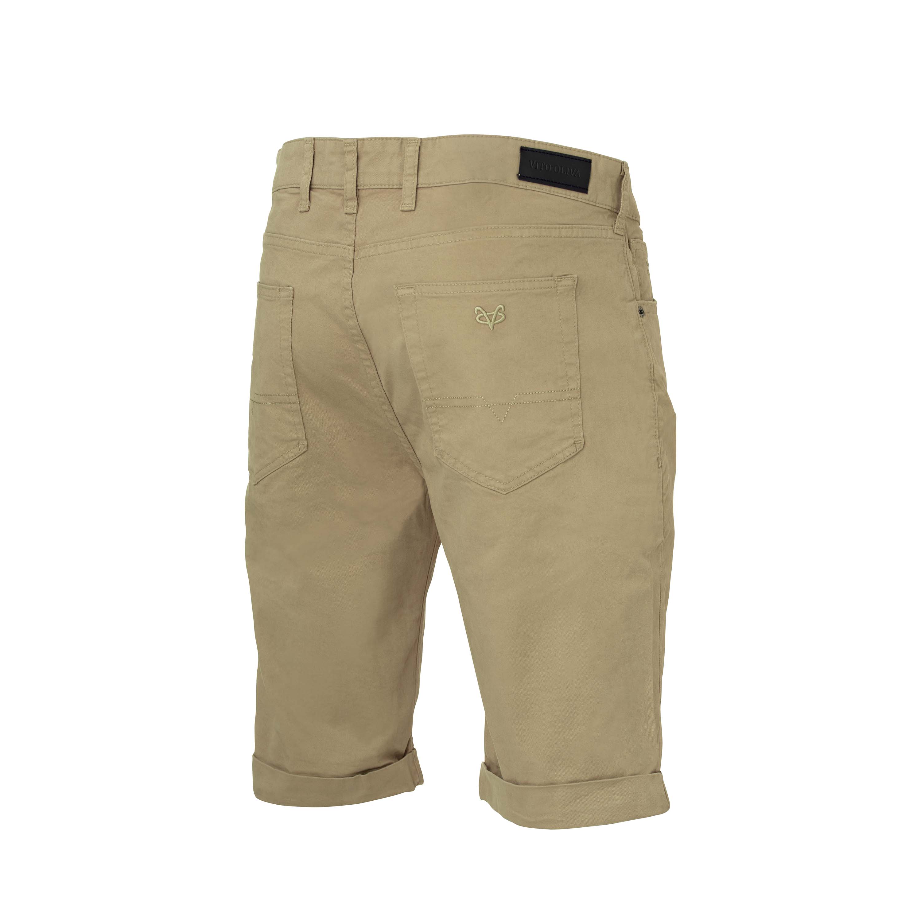 Vito Oliva Classic Chino Shorts - Dark Sand - Escape Menswear