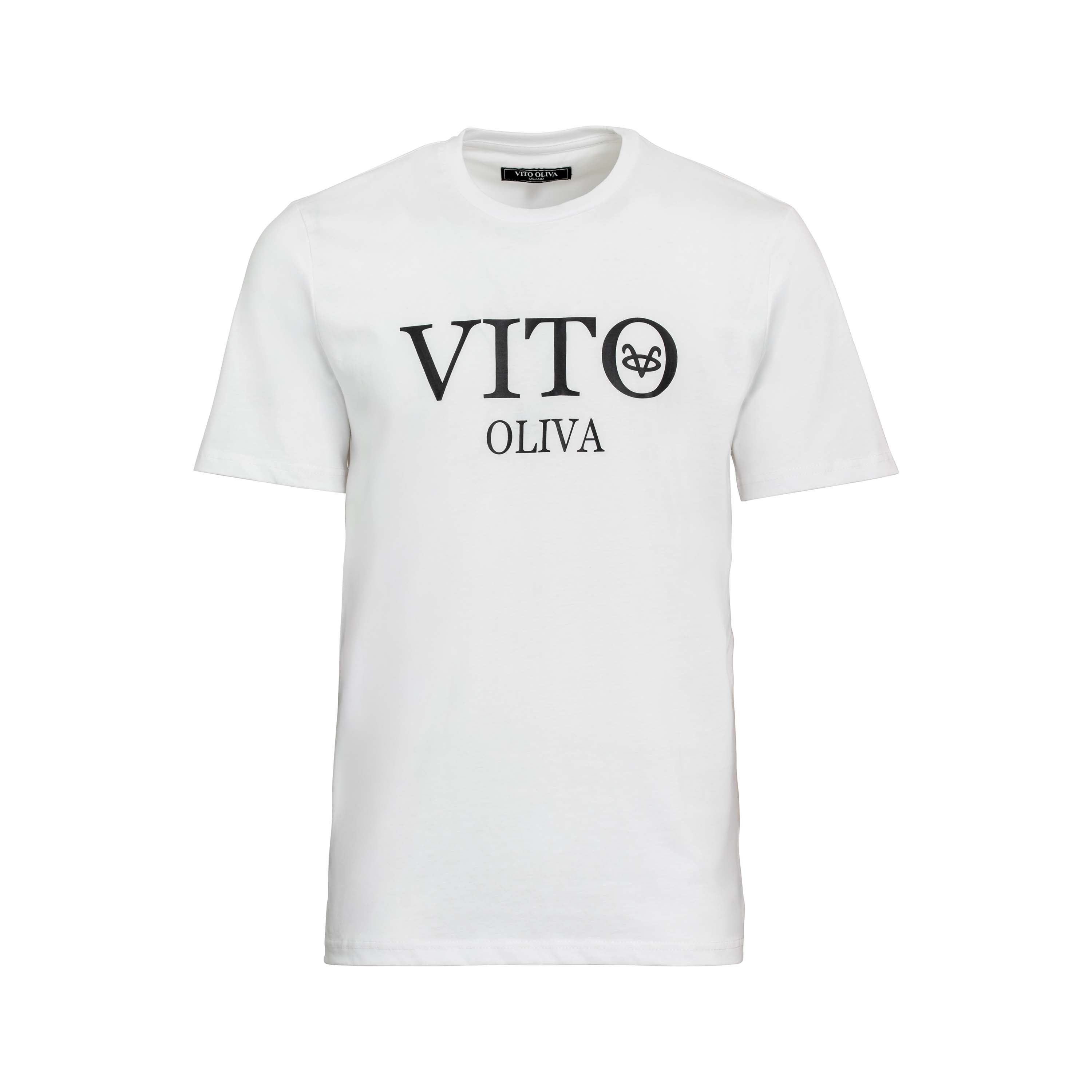 Vito Oliva Classic Logo Extra Slim T-Shirt - 002 White - Escape Menswear