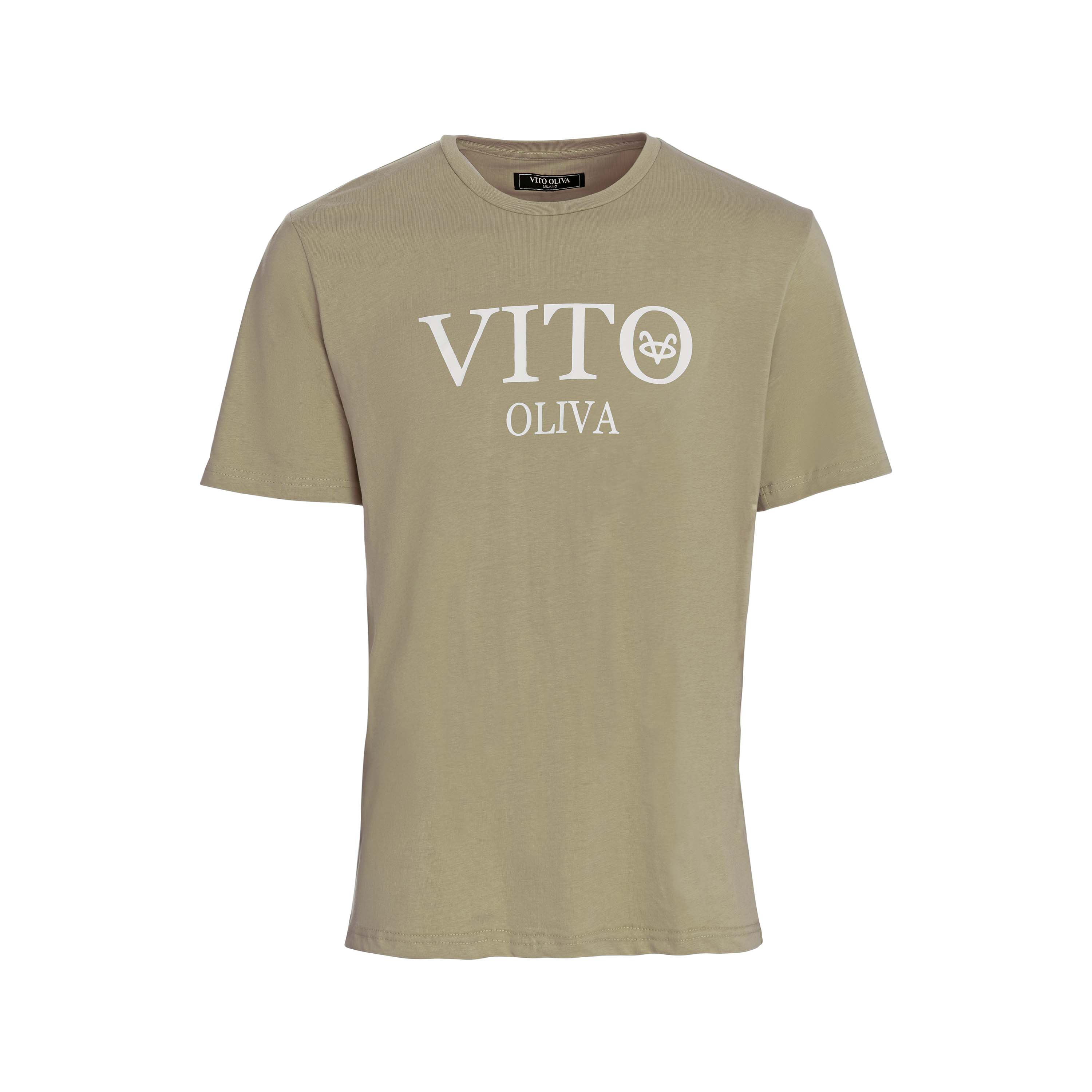 Vito Oliva Classic Logo Extra Slim T-Shirt - 006 Brown - Escape Menswear