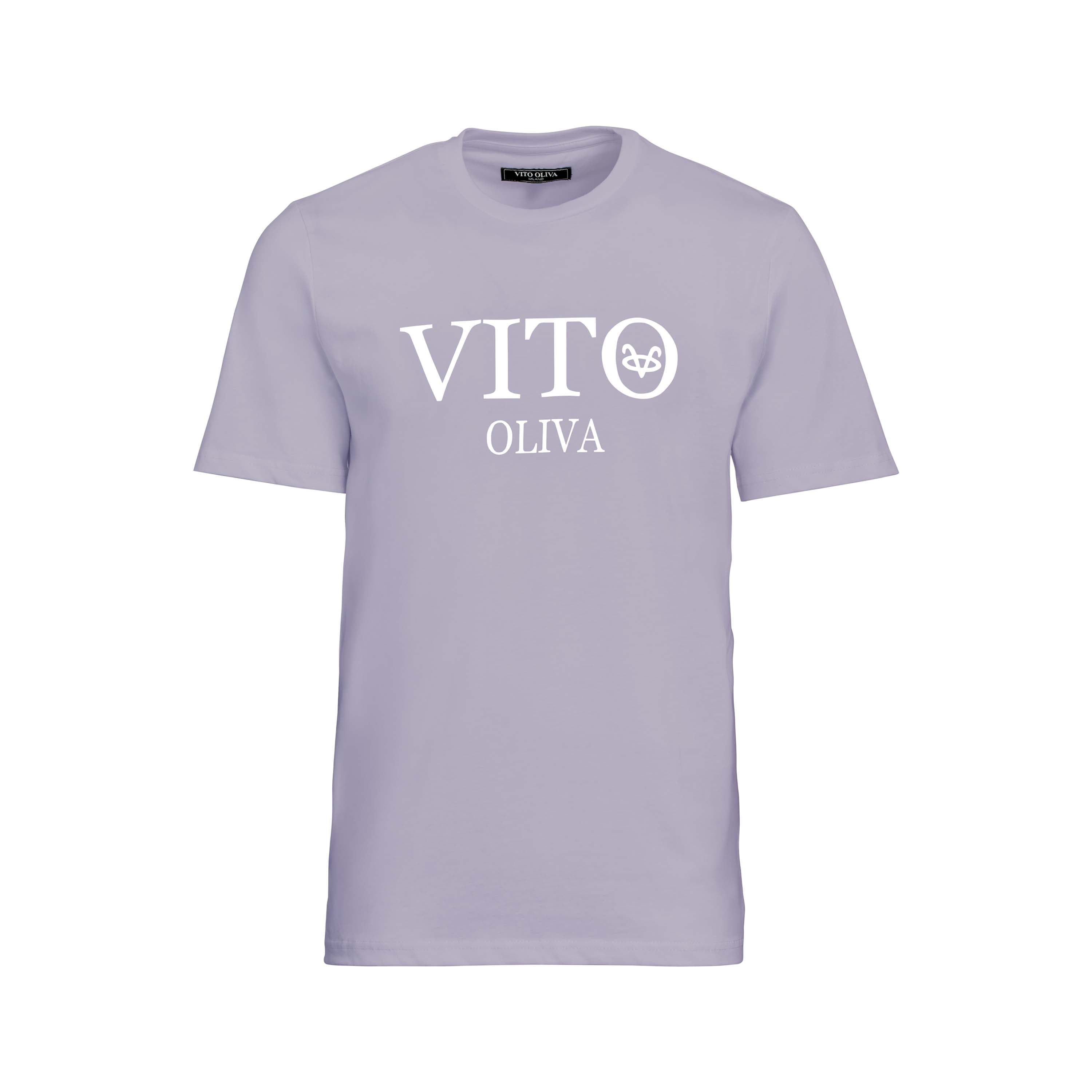 Vito Oliva Classic Logo Extra Slim T-Shirt - 100 Lilac - Escape Menswear
