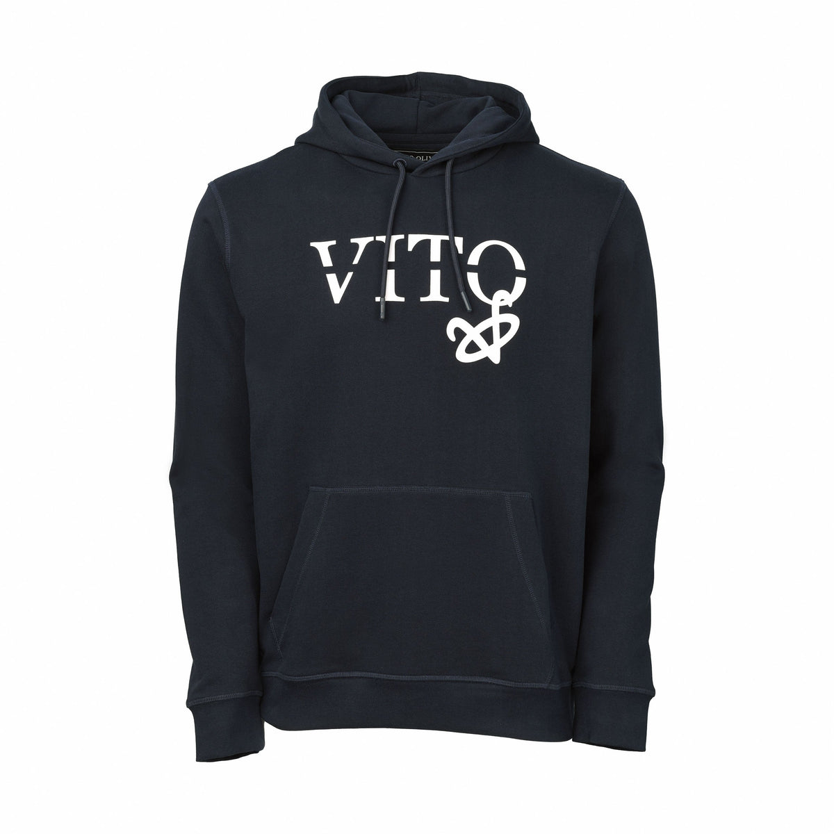 Vito Oliva Hanging Logo Hoodie - Navy - Escape Menswear